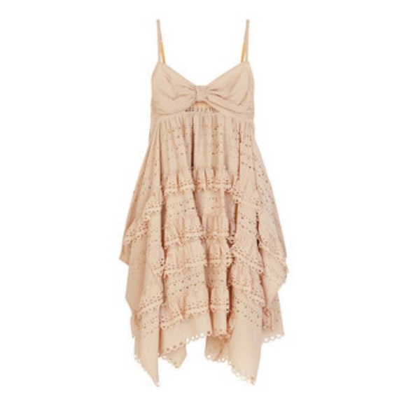 3.1 Phillip Lim Dresses & Skirts - 3.1 Phillip Lim Nude Laser Cut Bandeau Flare Dress